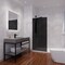 Anzzi Veil 74 in. by 34 in. Frameless Tinted Glass Shower Screen Shower Door in Matte Black SD-AZFL06001MBT - alternate 3
